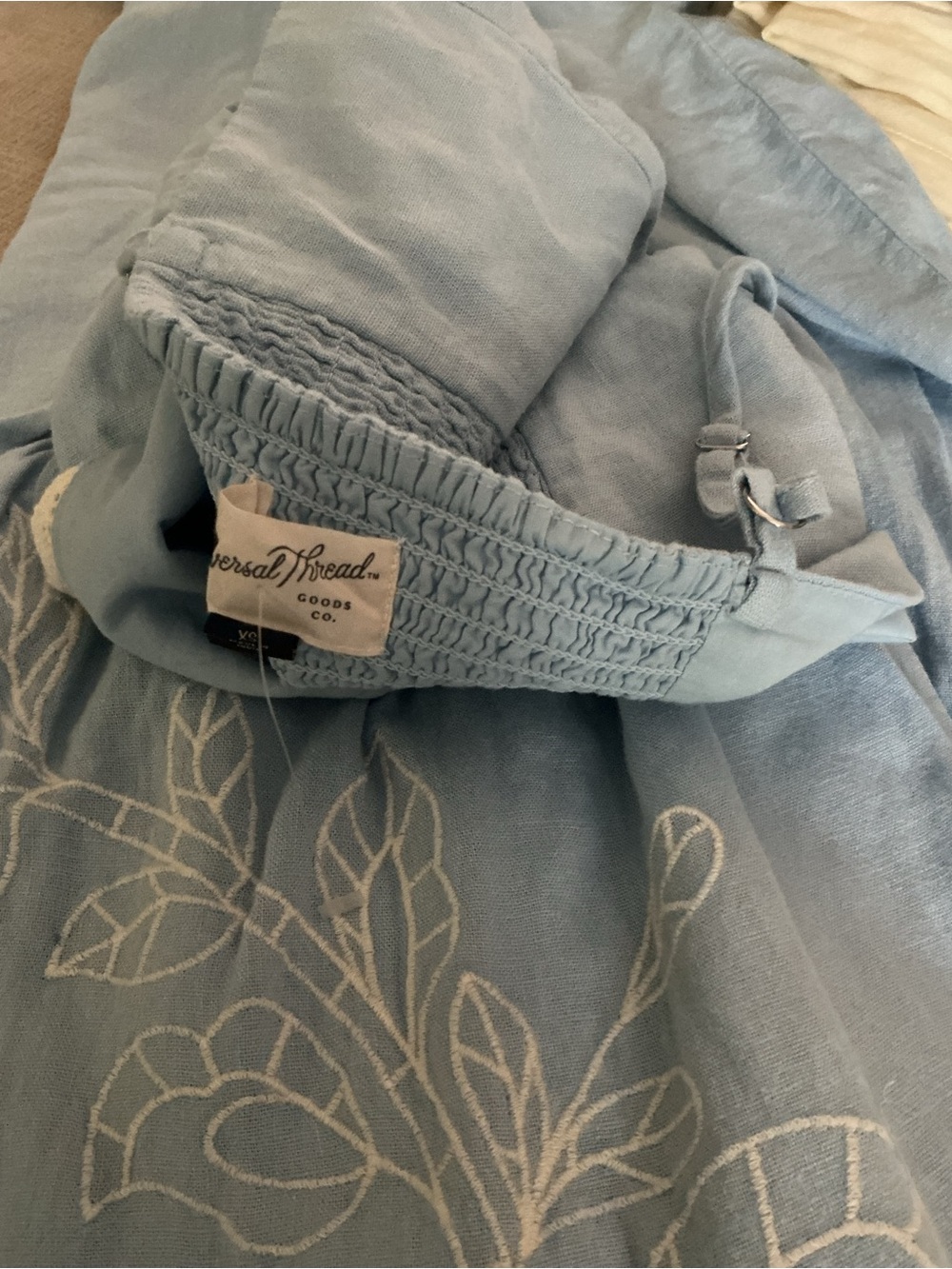 Women's Sleeveless Cutwork Midi Sundress - Universal Thread™ Light Blue - Picture 7 of 7